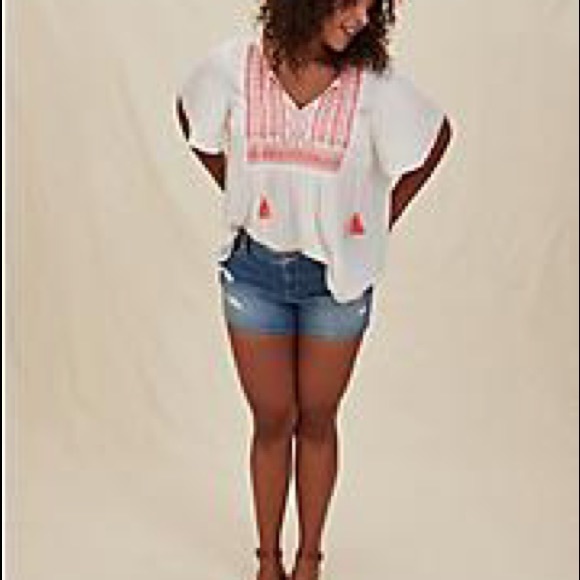 torrid Pants - Torrid Mid Rise Denim Shorts Vintage Stretch